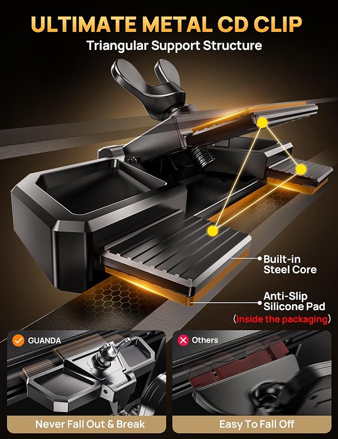 CD Slot Phone Mount, Upgraded Car Phone Holder [Thick Cases Friendly], Universal Phone Mount for Car CD Slot Mount for iPhone, Google, Samsung, Moto, Huawei, LG, and More (Purple)
