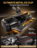 CD Slot Phone Mount, Upgraded Car Phone Holder [Thick Cases Friendly], 360° Adjustable Universal Phone Mount for Car CD Slot Mount for iPhone & Android Cell Phones (Grey)