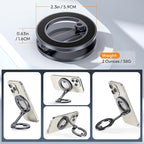 Itramax Magnetic Phone Holder for Gym,Double Ring Magnetic Gym Phone Stand,360° Adjustable Cell-Phone Mount for iPhone 17 Air 16 15 14 13 12 Pro Max,Mag/Safe Case,Metal Surfaces,Alloy Base,Golf Cart