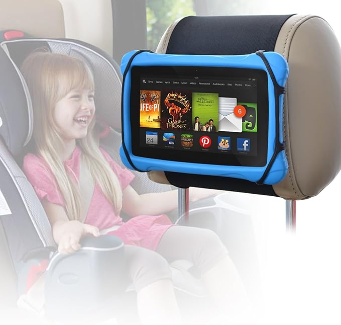 Car Headrest Holder Car Headrest Mount Silicon Holder for 7-10 Inch Fire Tablets