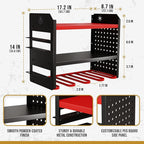 BUILTSTRONG Power Tool Organizer Wall Mount - 3-Tier Heavy-Duty Metal Hand Tool Storage Rack, Utility Racks, Drill Holder, Pe