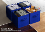 Sorbus 13 Inch Collapsible Fabric Storage Cubes - Sturdy Foldable Baskets with Handle - 8 Organizing Bins for Clothes, Toys, 