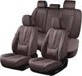 Coverado Car Seat Covers Full Set, Faux Leather Seat Covers for Car, Luxury Automotive Seat Covers Waterproof Car Seat Protec
