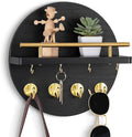 dreampossible Key Holder Wall Mount - 10.2 Inch Decorative Key Rack and Mail Organizer with 8 Key Hooks - Wooden Key Hanger w