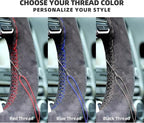Suede Leather Steering Wheel Cover Wrap Kit - DIY Stitch-On for 18-19" Wheels, Superior Sweat Absorption & Non-Slip Grip, Comfortable & Durable Year-Round Upgrade