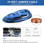 THINKWORK Car Emergency Kit for Teen Boy and Men's Gifts, Blue Emergency Roadside Assistance kit with 10FT Jumper, First Aid 