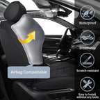 Front Car Seat Covers, 2Pcs Universal Leather Seat Covers for Cars, Full Coverage Waterproof Automotive Seat Covers, Breathab