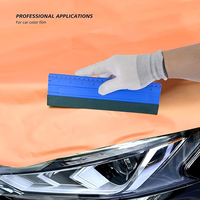 EHDIS Large Vinyl Squeegee Window Tint Tool 3PCS Big Size Felt Edge Wrap Scraper for Vinyl Graphic Decal Car Wrapping Applicator Wallpaper Smoothing (Blue)