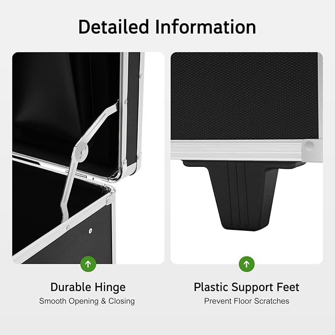 Locking File Storage Box with Telescopic Handle & Wheels - Aluminum Alloy Portable Document Case, Dual Password Security for 
