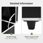 Locking File Storage Box with Telescopic Handle & Wheels - Aluminum Alloy Portable Document Case, Dual Password Security for 