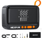 NEXPOW Tire Inflator Portable Air Compressor, 150 PSI Air Pump for Car Tires with Digital Pressure Gauge & Auto Shut-Off, Air Compressor Portable for Car, Motorcycle, Bicycle, Balls, Orange