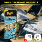 Meguiar's Two Step Car Headlight Restoration Kit, Headlight Cleaner Restores Clear Car Plastic and Protects from Re-Oxidation
