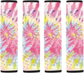 Forchrinse Swirl Tie Dye Music Note Car Seat Belt Cover Pad,4 Packs Soft Car Safety Seat Belt Strap Shoulder Pad for Adults and Children