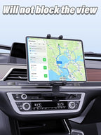 Car CD Tablet Mount Universal Vehicle CD Slot Holder for iPad 4-12.9'' Pro/Air/Mini, iPhone 15/14/ 13/12/ Kindle Fire HD, Galaxy and More 4-12.9'' Tablet Phone