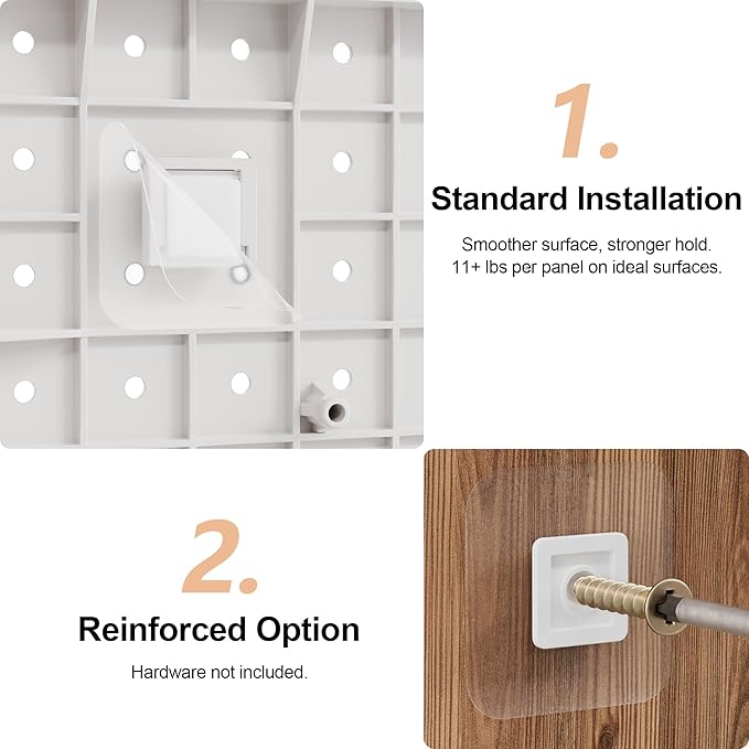 Pegboard Combination Kit - Pegboards and Accessories Modular Hanging for Wall Organizer, Crafts Organization, Ornaments Displ