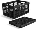 CleverMade Collapsible Utility Crate 45L Foldable Plastic Crate with Heavy Duty 66 lb Capacity for Storage, Trunk Organizatio