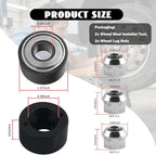 2PCS Wheel Stud Installer Tool OEM#22800,Heavy Duty Wheel Stud Removal Tool Kit Includes 3/4" Wheels Lug Nuts M12×1.25/M12×1.
