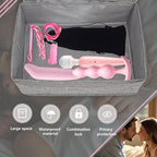 Locking Game Toy Storage Organizer Lock Box Toy Storage Bins Game Toys Storage Bags with 4 Drawstring Bags, Large capacity 16