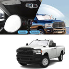 TINGLU Sun Shade for Dodge RAM 2500 3500 2010-2024 2025 2026 Accessories Windshield Sun Shade Window Shade UV Rays Protection Sun Visor Cover with Steering Wheel Sunshade Storage Bag