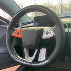 MEWANT DIY Stitching Steering Wheel Cover Wrap for Tesla Model 3 Highland 2023-2025/Model Y 2025 Highland for Tesla Model 3/Model Y Accessories(3D Style)