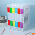 6 Pcs Clear A4 File Box Document Plastic Storage Box Paper Plastic Case Board Game Storage Containers Magazine Protector File
