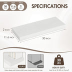 30 Inch Floating Shelves, 12" Deep Floating Shelf Wall Mounted, 30" Wall Shelves, Rustic Deep Bookshelf, Extra Deeper & Thick