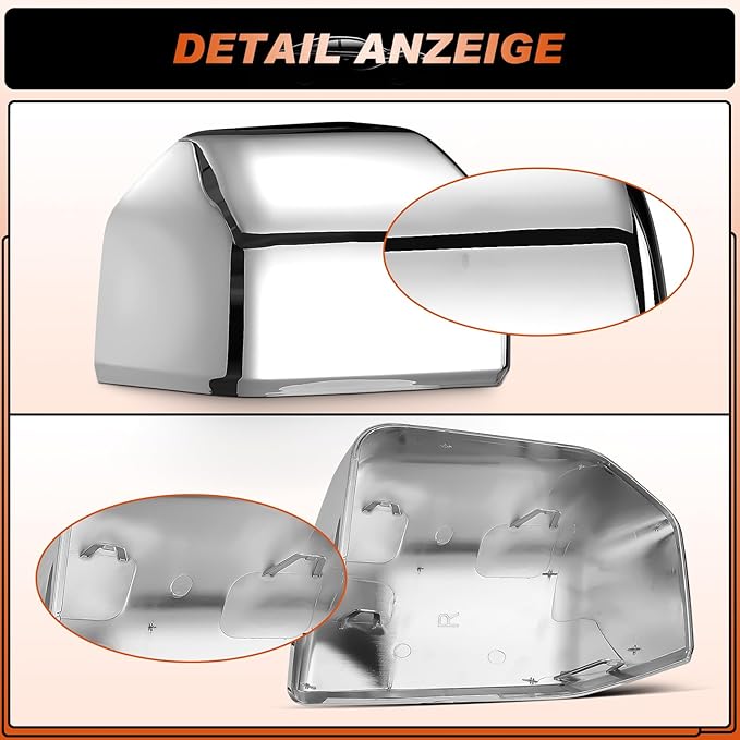 ACLONG Chrome Tow Mirror Cover Caps Left Driver Side & Right Passenger Side Rearview Side Mirror Covers Fit for Ford F150 2015 2016 2017 2018 2019 2020-1 Pair