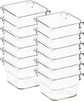 12 Pack Drawer Organizer - 3" X 3" Clear Acrylic Storage Bins with Non-Slip Pads, Versatile Desk Tray for Makeup, Jewelry, Ki