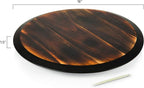 PICNIC TIME Lazy Susan Serving Tray, Wooden Turntable Round Charcuterie Board, Cheese Serving Platter, Rotating Lazy Susan Tu
