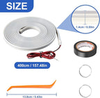 Car LED Strip Lights, 4M Waterproof Dynamic Flowing Car Trunk Light Strip, Silicone Flexible Cuttable Auto Interior Lamp Decoration, Universal Fit for Car Trunks, SUVs, and Vans (White)