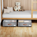 Under bed Storage With Wheels,Large Capacity 10 inches Height Storage Bins,Rolling Under bed Shoe Storage Containers,Under be