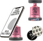 Mob Armor MobNetic Maxx - USA Assembled Magnetic Phone Holder for Car, Magnetic Car Phone Mount, 90-Degree Tilt, 360-Degree Rotation, Aluminum Metal, Compatible with iPhone & Android - Pink