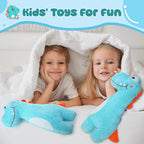 Lenwen 2 Pcs Seat Belt Pillow for Kids Cover for Boys Girls Seatbelt Cushion Pillow for Toddler Car Strap Covers for Travel Sleep Neck Head Support Pad(Blue,Dinosaur)