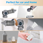 Handheld Car Vacuum Portable Cordless（Equipped with a one-Touch Window Breaker and Seatbelt Cutter ） Car Vacuum Cleaner with 