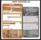 6-Piece Wire Shelf Dividers for Closet Organization, Upgraded C-Clips Adjustable Metal Shelf Dividers Suitable For Bedrooms &