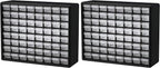 Akro-Mils 64-Drawer Plastic Storage Cabinet, 20-Inch W x 6-Inch D x 16-Inch H | Black | Model 10164 | Garage Organization