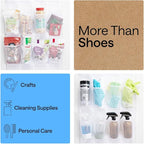 GORILLA GRIP Over the Door Shoe Organizer, 24 Extra Large Breathable Mesh Pockets, Space Saving Hanging Storage Holder, 4 Hoo