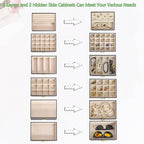AKOZLIN Huge Jewelry Box Organizer Functional Extra Large Leather Jewelry Storage Case for Women Girls Ring Necklace Earring 