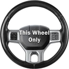 Steering Wheel Cover for Ram 1500, Car Steering Wheel Cover for Dodge Ram 1500 (2012-2018) 1500 Classic(2019-2023) 2500(2012-2018) 3500(2012-2018) 5500(2012-2018), Matte Black