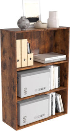 Wooden 3 Cube Storage Organizer,3 Tier Low Bookcase Storage Display Organizer, 33 Inch Versatile Cubes Shelf and Cubby Unit f