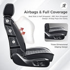 Huidasource Seat Cover 5 Layers, Car Seat Covers Full Set Faux Leather, Seat Covers for SUV, Side Open Design Airbag Pops Out