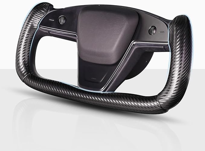 Steering Wheel Cover for Tesla Yoke Steering Wheel, Car Steering Wheel Cover for Tesla Model S 2021-Present/Model X 2021-Present Steering Wheel Accessories Black