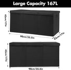 Extra Large Toy Box 167L, Sturdy Toy Storage Chest Organizer Bin Baskets with 2 Removable Divider for Boys, Girls, Kids, Nurs