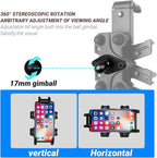2PC Aluminum AMPS to 17mm Ball Adapter, Compatible with Garmin Nuvi/Dezl/Drive/Drivesmart/Zumo/RV and More, Drill Mount Ball Plate Base Meets Industry Standard AMPS Hole Pattern