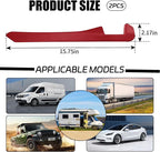 2PCS Car Seat Gap Filler, Soft Foam Leather Seat Side Gap Filler Plug, Fill The Gap Between Seat and Console, Stop Things from Dropping, Universal Interior Car Accessories (Red)