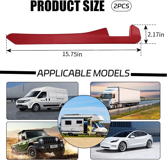 2PCS Car Seat Gap Filler, Soft Foam Leather Seat Side Gap Filler Plug, Fill The Gap Between Seat and Console, Stop Things from Dropping, Universal Interior Car Accessories (Red)