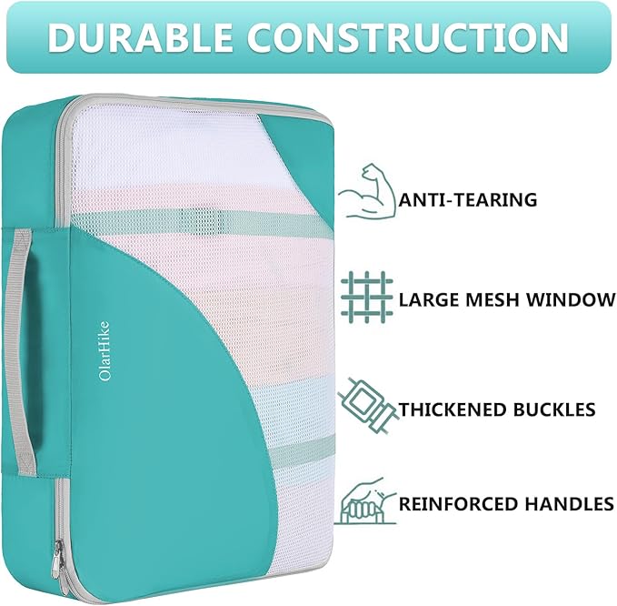 8 Set Packing Cubes for Travel, Gifts for Women Mom,Anti-Tearing Suitcase Organizer for Luggage with Shoe & Hanging Toiletry 