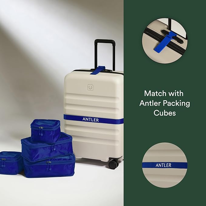 ANTLER Luggage Tags - Durable Rubber, for Suitcases & Travel Bags, Assorted Colors, Easy ID & Personalization, Fits Most Suit