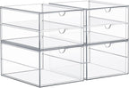 Sorbus Makeup Organizer With 6 Drawers, Acrylic Drawer Organizer for Makeup, Office Organization and Storage, Art Supplies, J