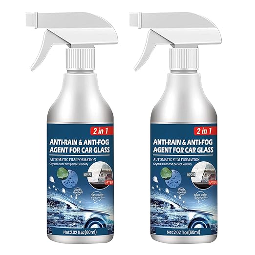 60ml Anti Fog Spray for Windshield, 1/2/3/5 Car Glass Waterproof Coating Agent, Auto Rain Agent Spray, Anti Fog Rain Preventi